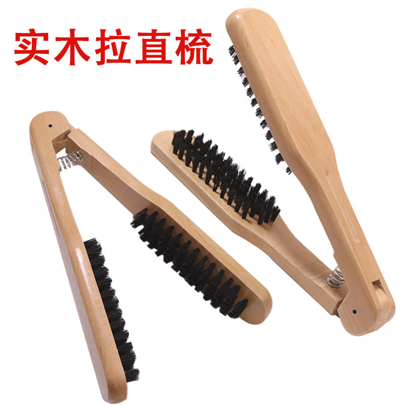 합판 빗 스타일링 빗 미용 제품 연꽃 나무 공기 구멍 합판 빗 고온 저항하는 스트레이트 헤어 빗 돼지 털 빗 헤어 보드를 따라 빗