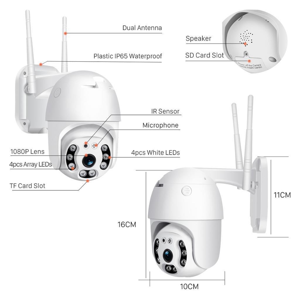 Cámara de Vigilancia Exterior Xiongmai ICSEE, Gran Venta, 1080P, Inalámbrica, WiFi, Visión Nocturna a Todo Color, Cámara Domo, Seguridad Inteligente