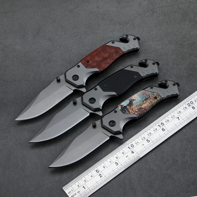 户外折叠刀 野营战术高硬度刀具多功能求生便携式折刀迷你小刀