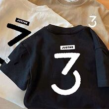 男童夏季短袖棉2025新款儿童T恤印花宝宝外穿潮款打底衫上衣t恤帅