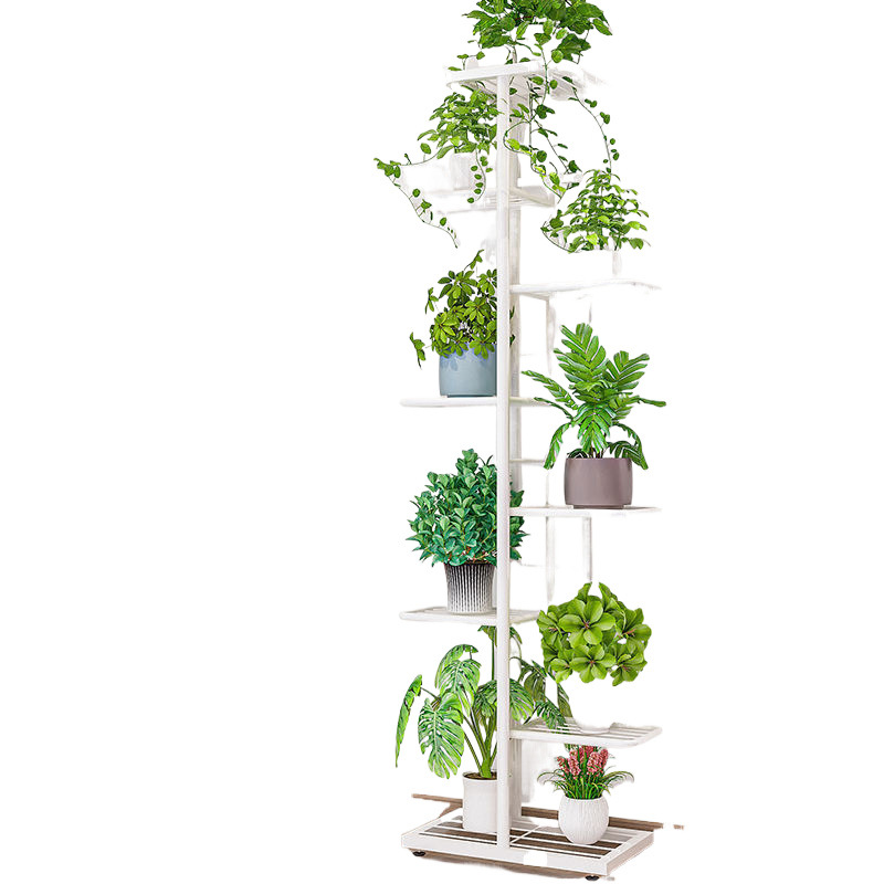 Estante de flores de sala de estar doméstica interior estante de maceta de flores tipo piso estante de almacenamiento plegable multicapa ahorro de espacio sin envío image 6