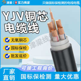 国标铜芯YJV电缆3/4/5芯4/6/10平方电线户外开关电源线电机电缆线