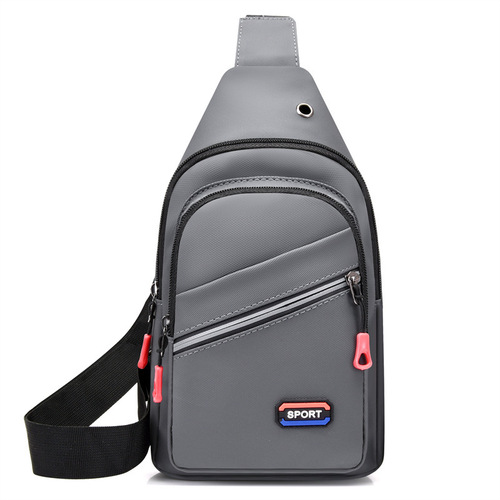 Wholesale Men's Chest Bag Outdoor Casual Simple Oxford Cloth Waterproof Sports Single Shoulder Bag Multifunctional Crossbody Bag