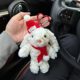 New Christmas Plush Keychain Bag Hanging Gifts Cute Ear Rabbit Blow Skirt Dress Bear Doll