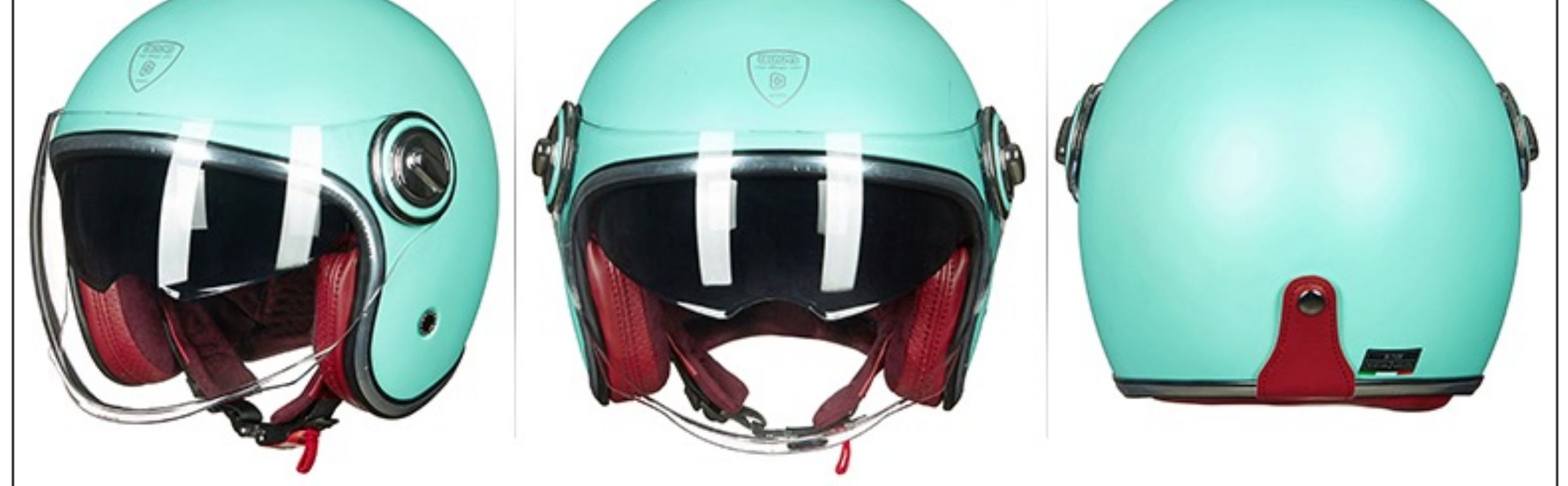 Motorcycle Helmet Harley Double Lens Electric Bike Retro Half Helmet
