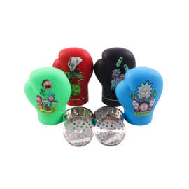 四层uv彩印拳套造型磨烟器 卡通多色异型锌合金研磨器 grinder