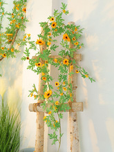 向日葵仿真花饰品塑料花壁挂挂饰花假花道具墙面吊顶装饰花藤
