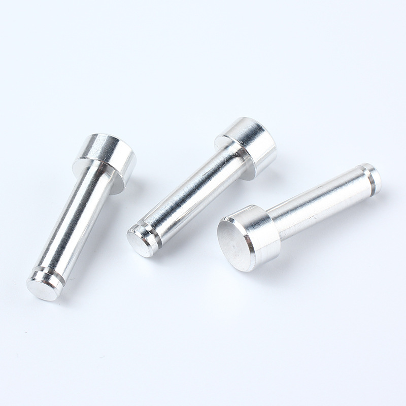 带槽卡簧销轴加工精密五金零部件平头带孔定位销轴滚花圆柱销