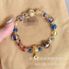 批发文创款半糖手串金箔陶瓷糖心福袋手链寺庙景区热销直播供货