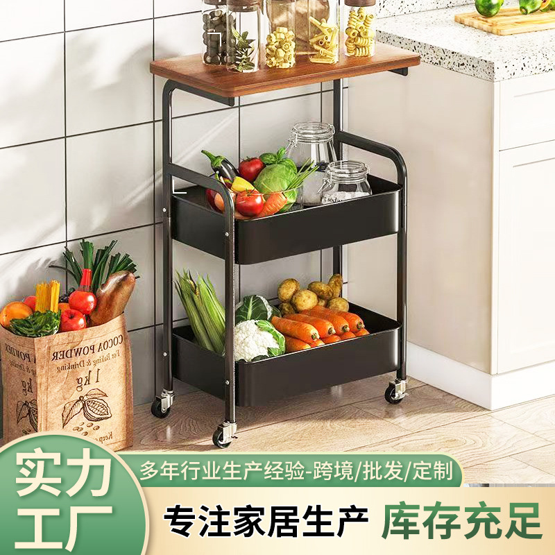 Internet Celebrity Recommended Storage Rack for Study and Bedroom, Snack and Toy Organizer, Small Cart Storage Rack with Removable Table Board