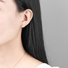 Brand zirconium, universal earrings heart shaped, Korean style, internet celebrity, simple and elegant design, wholesale