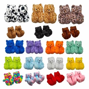 ̩���ܾӼ�teddybearslippers��Ь�ﶬ��Ь��؈ŮЬС��ë�q