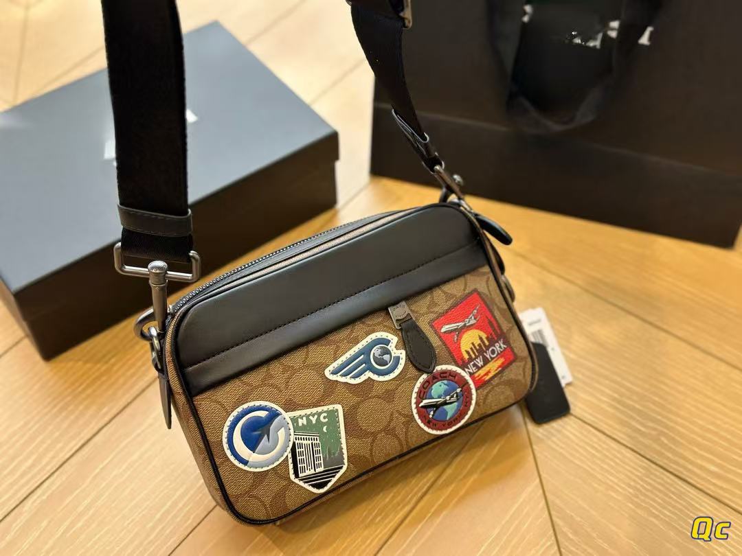 Bolso para cámara para hombre y mujer, material de PVC, bolso cruzado informal para viaje, bolso de mensajero, bolso versátil para teléfono para ir al trabajo, 22x15x5