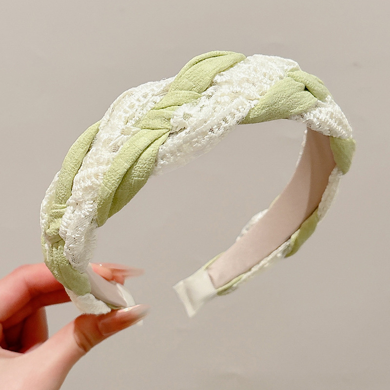 wide-brimmed european and american beautiful daily wear hair-hoop headband solid color satin internet celebrity new hair pin high skull top headdress for women