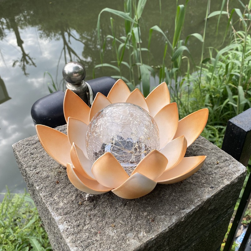 Solar Lotus Light Garden Light Outdoor Solar Light Solar Lotus Light Garden Lawn Crack Decorative Light