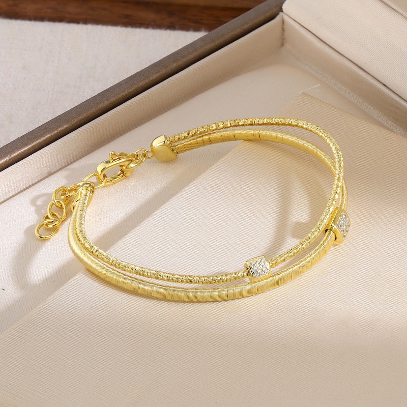 Live Broadcast Hot Item S925 Sterling Silver Gold-Plated Chain Bracelet for Women, Imported from Italy, Popular on Xiaohongshu