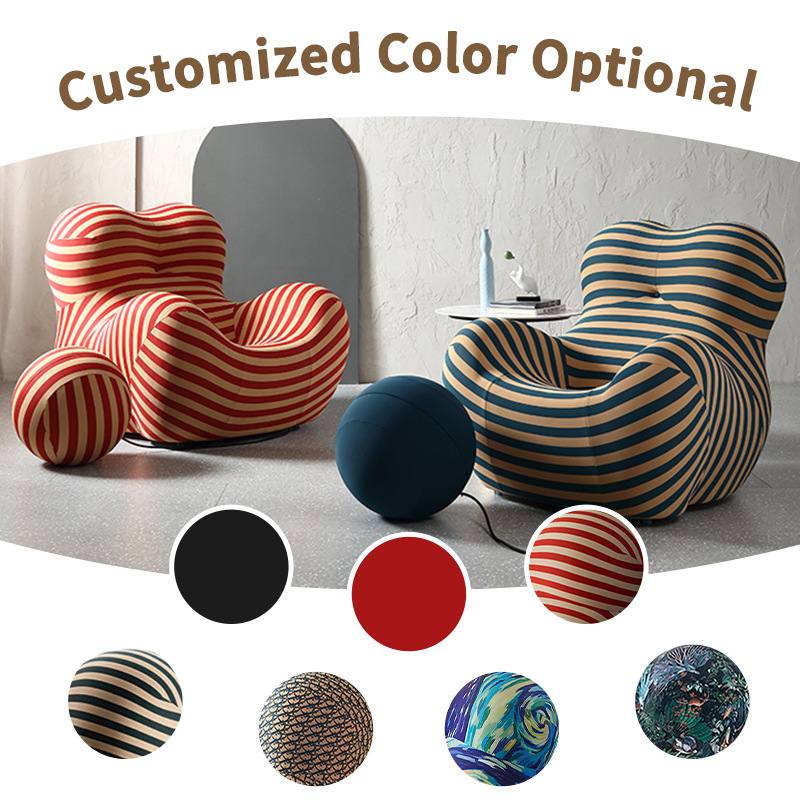 Mom's Embrace Single Compression Sofa Fabric Lounge Chair for Living Room, Balcony, Bedroom, Reclining and Sleeping Lazy Sofa