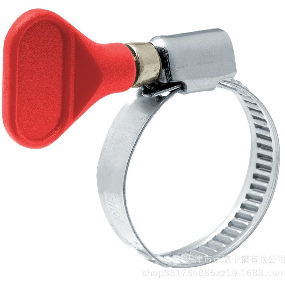 【工厂】铁镀锌 201 304全钢半钢不锈钢德式彩色塑料手柄卡箍喉箍