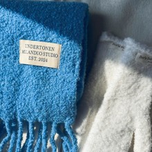 老狗韩国款83羊驼毛氛围感软糯奶呼呼流苏围巾脖东大门