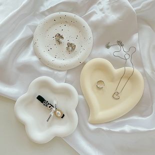 Tray Ins Style Gypsum Tray Living Room Photo Decoration Splash Ink Tray Necklace Full Set of Props Desktop Decorations Yanqi