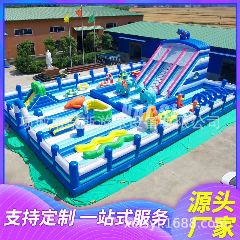 Fabricantes de equipos de juegos nuevos niños al aire libre inflables cama de salto grande al aire libre deslizante inflables castillo