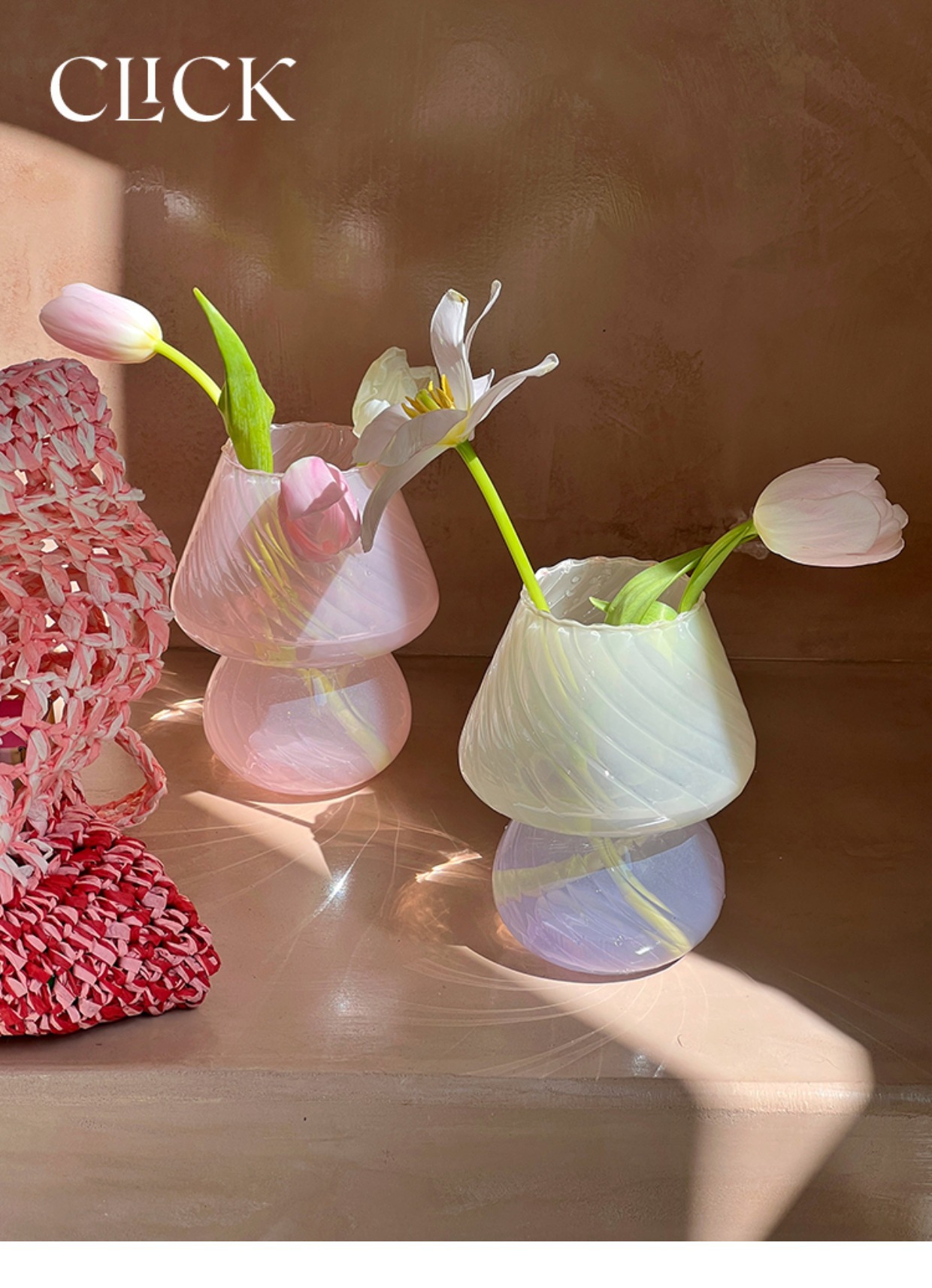 Glass Mushroom Table Lamp