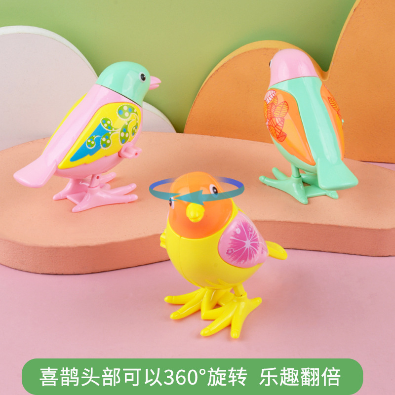 Primavera Urraca simulación animal lindo juguete de cuerda saltando pájaro bebé regalo puesto venta caliente juguete al por mayor