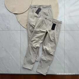 031976  骨架 秋季新品 女商务休闲裤 运动 防风拼接直筒长裤氨纶
