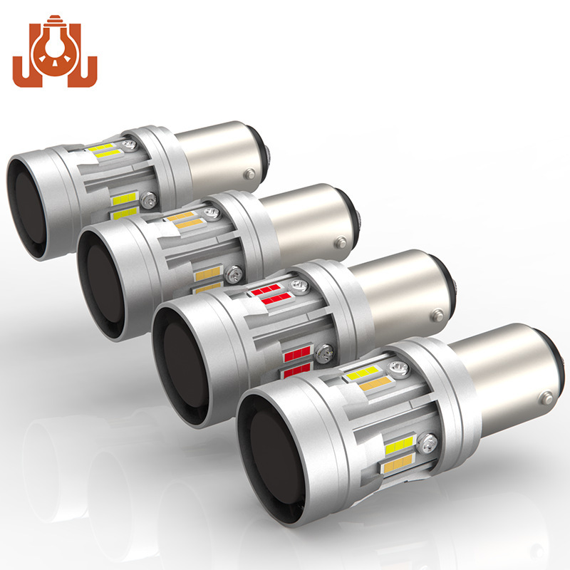1156 1157 LED解码刹车灯红光高亮大功率带风扇P21/5W LED车灯|undefined