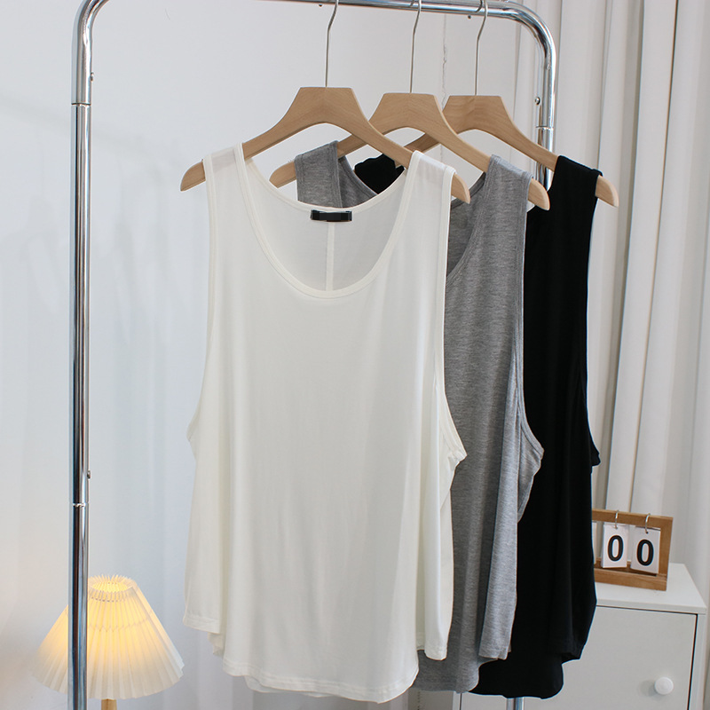Factory large goods summer new modal loose vest women's loose all-match irregular casual sports T-shirt Factory large goods summer new modal loose vest women's loose all-match irregular casual sports T-shirt