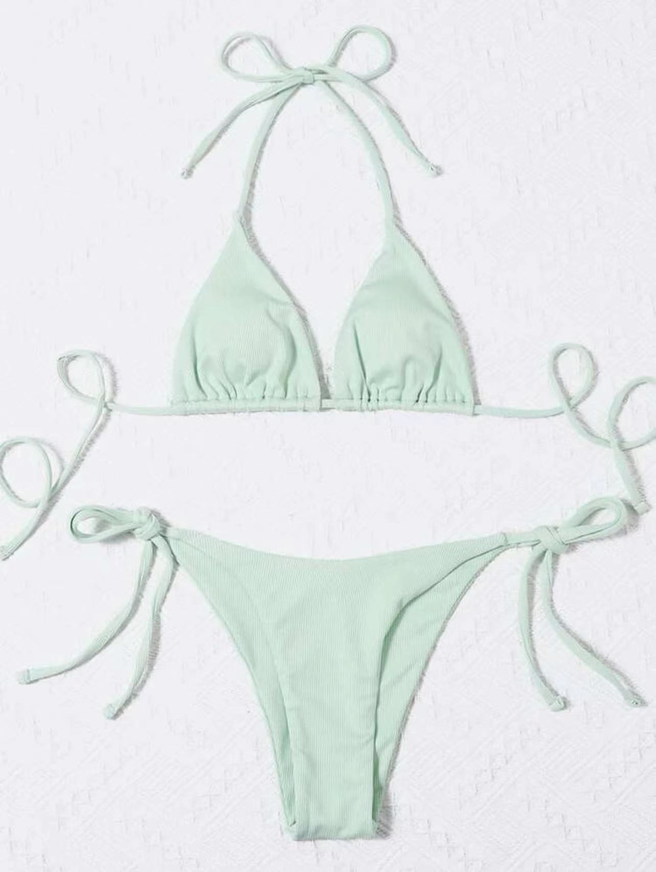 Women's Sexy Three Piece Bikini Two Piece Swimsuit American Style Beach Hot Spring Swimwear_ecoleips.com