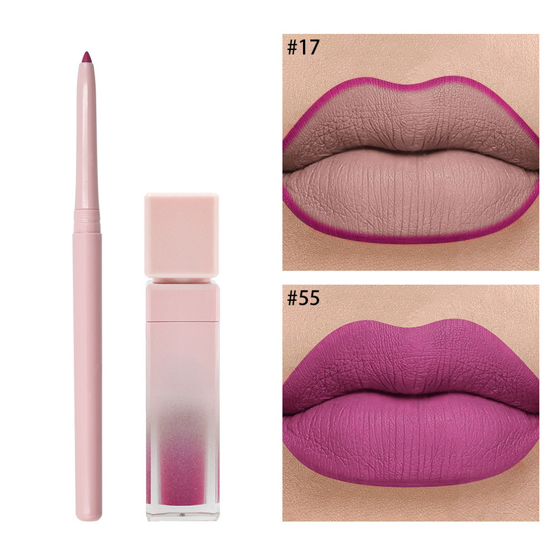 唇彩唇线笔套装哑光防水不沾杯唇部彩妆外贸跨境彩妆Cosmetic Kit|undefined