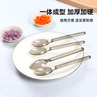 ✅ Disposable Spoons Individually Packaged Food-Grade Takeaway Fruit Fork Spoons Plastic Commercial Dessert Cakes