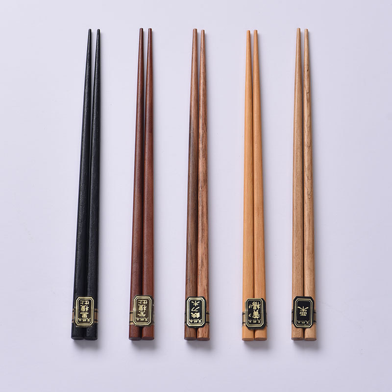 Zhenbaomu creativo bambú palillos niebla oro y plata vajilla palillos chino impreso dibujos animados palillos gran cantidad descuento