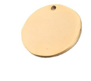 現物鏡面ステンレス製の円片はリング付きの円形ペンダント6-40mmの多規格の光沢面の単孔の部品を彫ることができます。