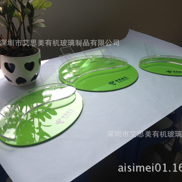 亚克力手机展示组合套装/压克力手机柜台展示托盘3件套生产工厂