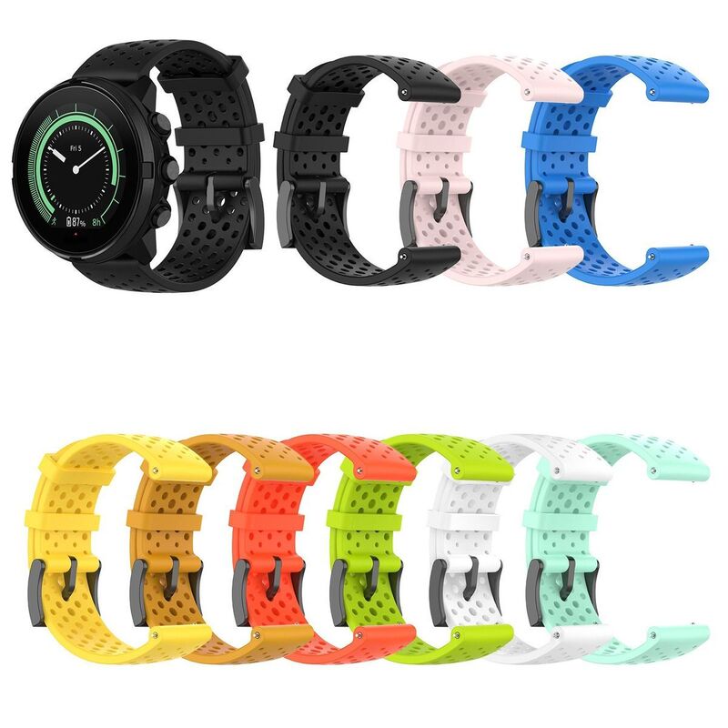 Applicable to Songtuo Suunto9 baro/D5/Spartan Sport Songtuo 7 Breathable Hole Silicone Strap