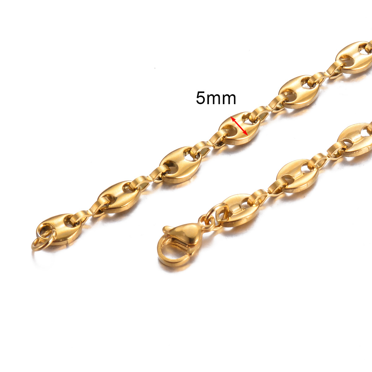 Hip-Hop Solid Color Titanium Steel Plating Unisex Chain Necklace Men Chain Necklaces display picture 2