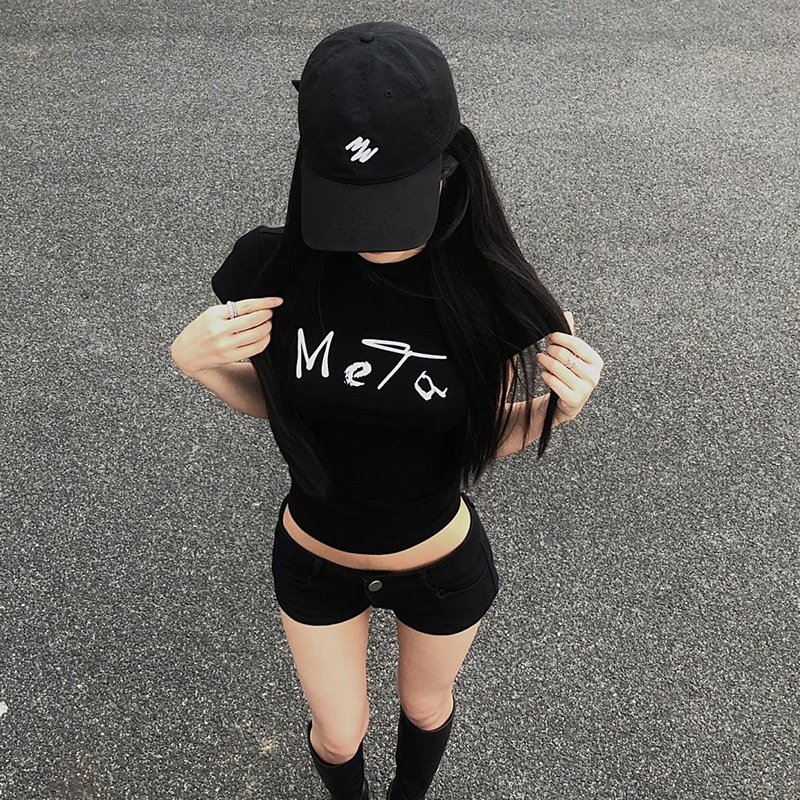 Gorra de béisbol negra para mujer 2025 nuevo ala ancha, cara grande, cara pequeña, circunferencia de la cabeza grande, aumento y profundización, gorra de pico suave