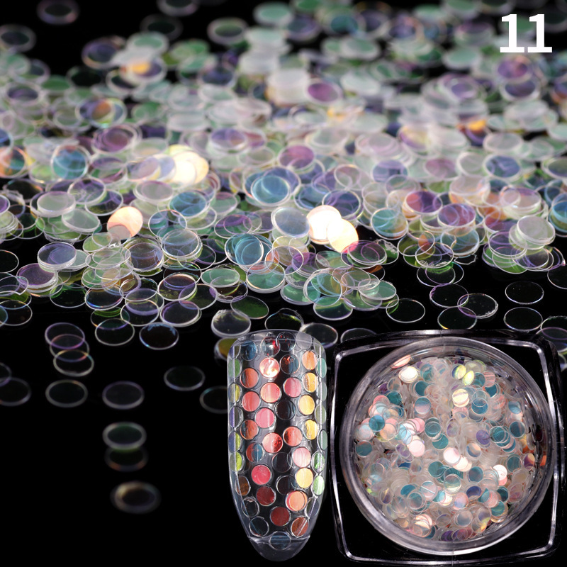 Joyería de uñas melocotón corazón redondo estrella de cinco puntas lentejuelas uñas de bricolaje textura láser brillo gradiente fototerapia de uñas