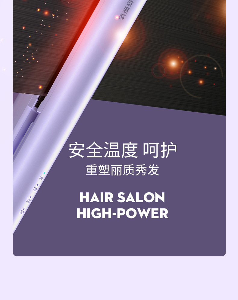 Cross-border Ceramic Ionic Hair Straightener and Curler 2-in-1 Straightening Iron Portable Multifunctional Hair Styling Tool