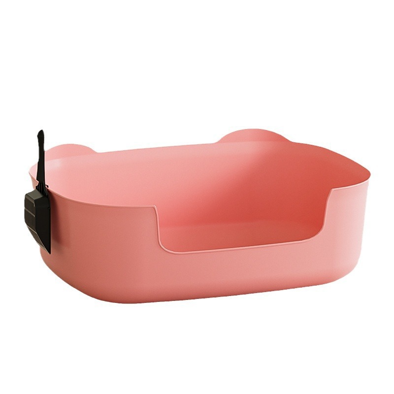 Gran cuenca de arena para gatos semicerrada cerca alta inodoro para gatos a prueba de salpicaduras abierto un todo al por mayor fábrica de cuenca de excremento para gatos