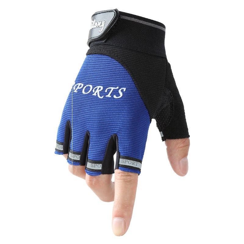 Ciclismo medio dedo guantes deportivos hombres y mujeres fitness al aire libre primavera y verano motocicleta delgada bicicleta guantes para niños