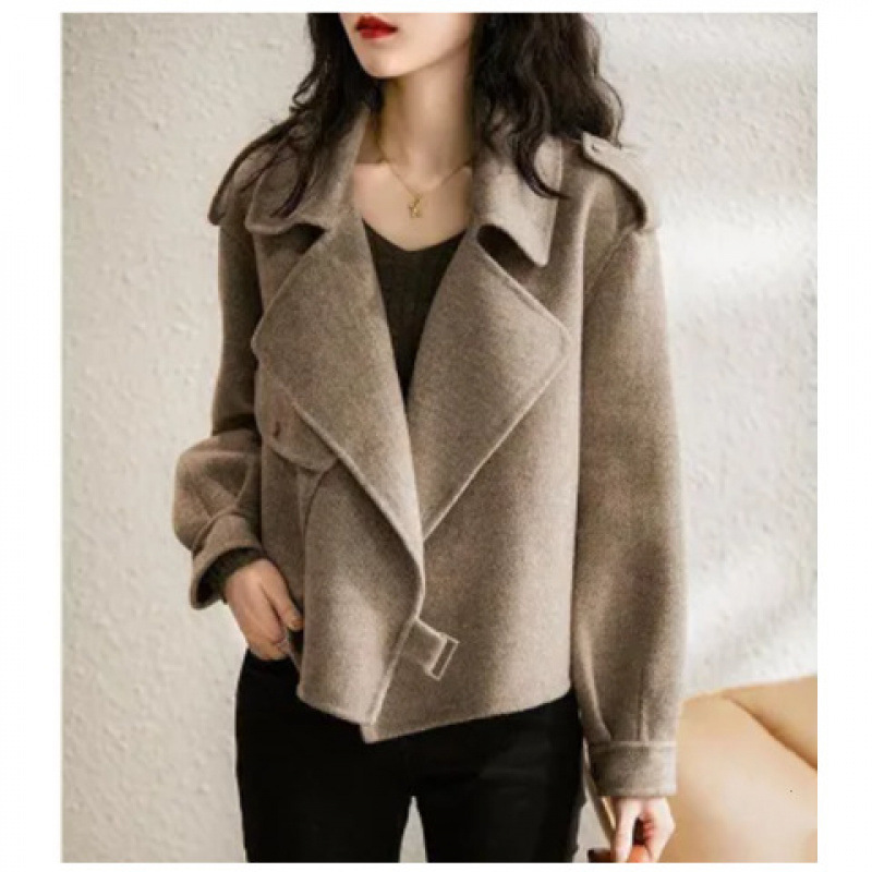 原单意大利女装余单外单出口欧货气质洋气毛呢短外套女秋