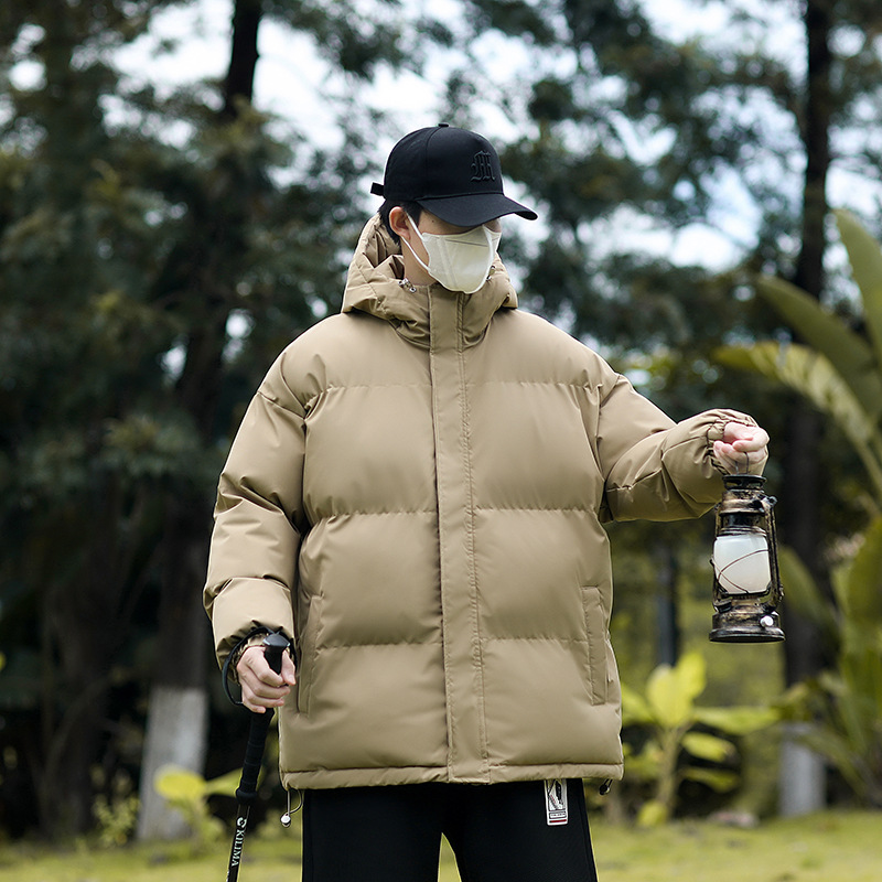 Chaqueta Acolchada con Capucha para Hombre Poliéster Térmica, Con capucha para Ocio