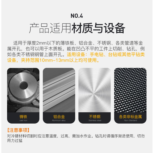 Metal stainless steel special high-speed steel hole opener drill bit iron sheet round aluminum alloy opening expansion and drilling artifact