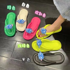 新款ins人字拖時尚外穿夾腳拖鞋踩屎感厚底eva糖果色輕便沙灘防滑