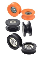 批發u槽尼龍軸承滑輪軌道輪鋼絲繩導軌尼龍滑輪凹槽滾輪塑料輪導