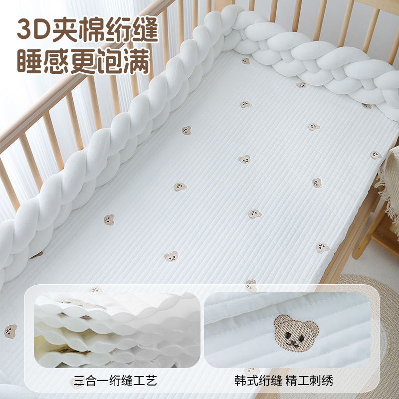 ベビーベッドのベッドカバー純綿a類新生児専用シーツ幼稚園の赤ちゃんはマットレスカバーをつなぎ合わせます。|undefined