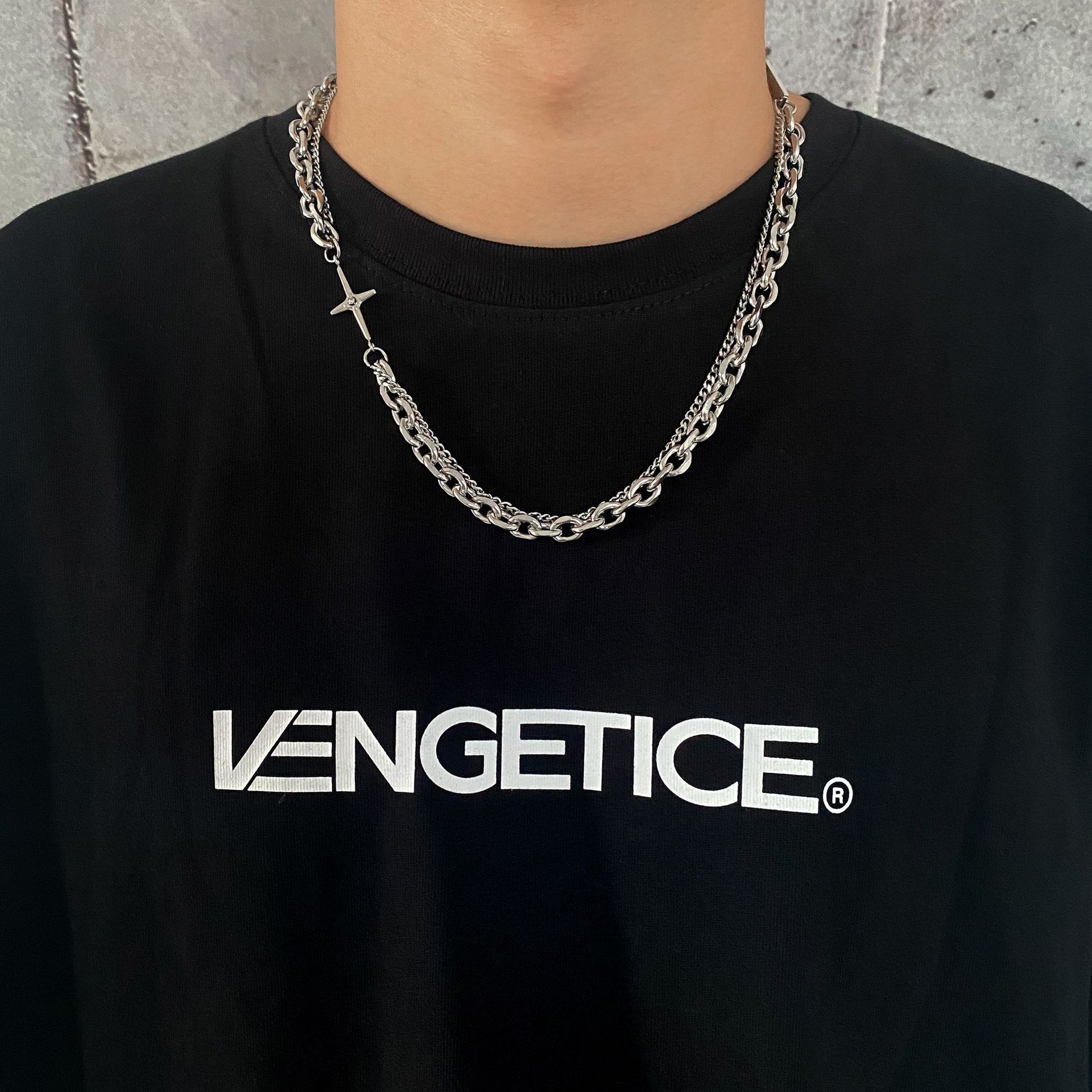 Fashion Heart Shape Titanium Steel Plating Necklace 1 Piece